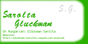 sarolta gluckman business card